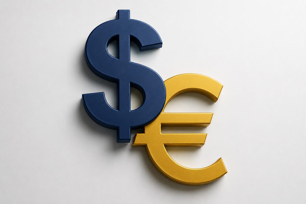 Dollar and euro currency symbols