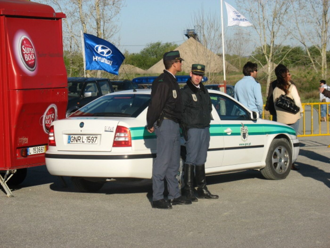 GNR patrol car and officers, Portugal