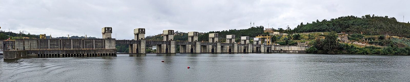 Hydroelectric dam on a Portuguese river