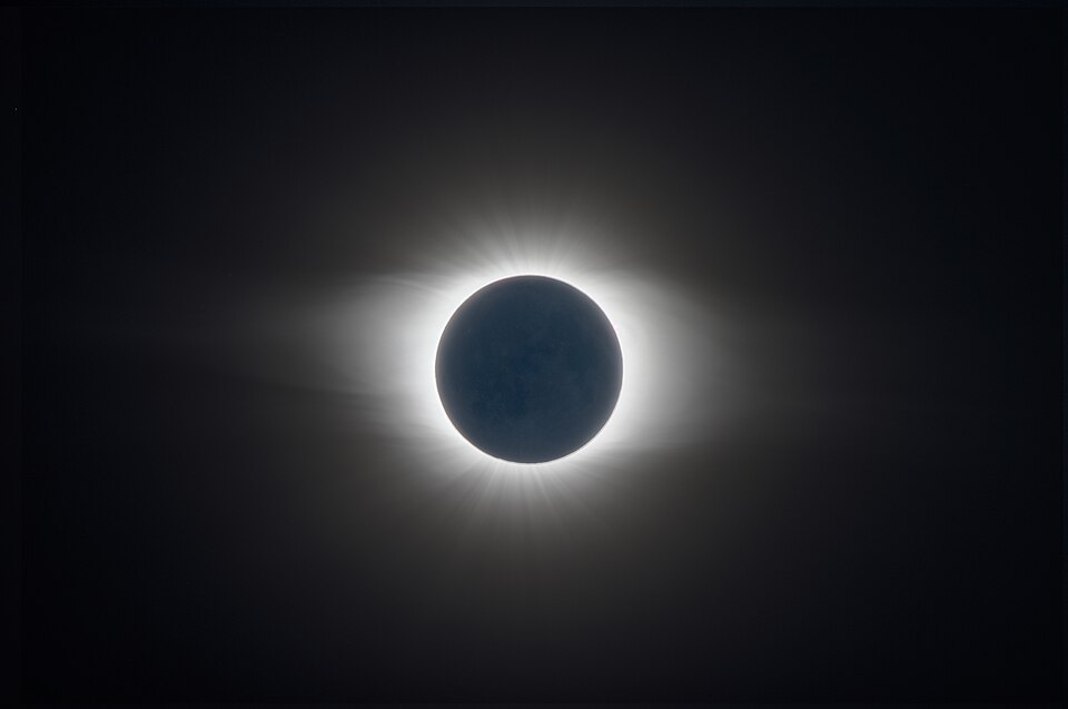 The Sun's corona visible during totality of a solar eclipse